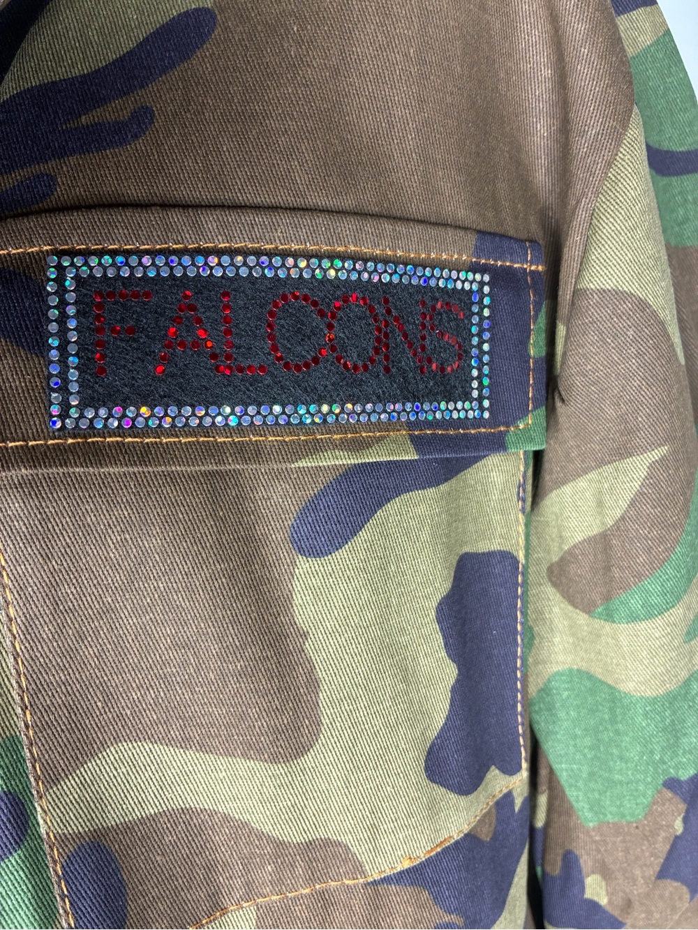 Atlanta Falcons Camo Embellished Jacket with Rhinestone Appliqués - Picture 5 of 7